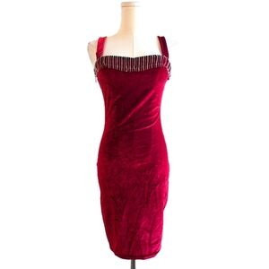 🎀 Date Night 🎀 red velvet bodycon mini dress